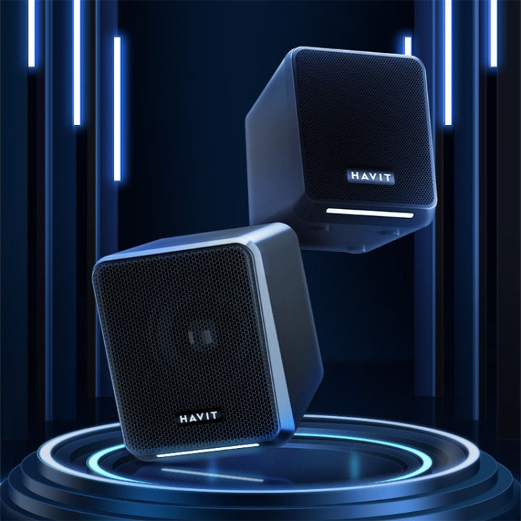 Havit A20 Plus Colorful Ambient Light Wired Computer Audio Stereo Surround Sound Speaker