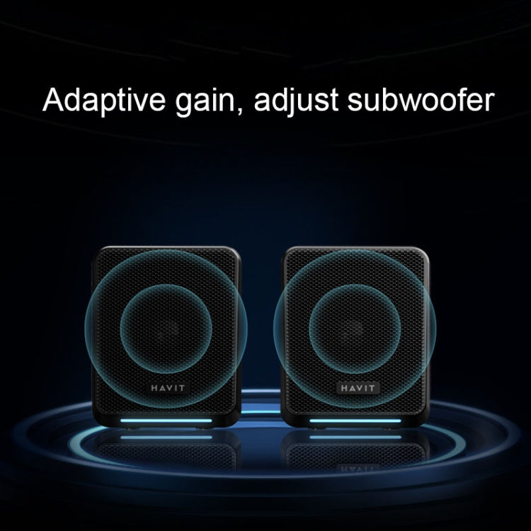Havit A20 Plus Colorful Ambient Light Wired Computer Audio Stereo Surround Sound Speaker