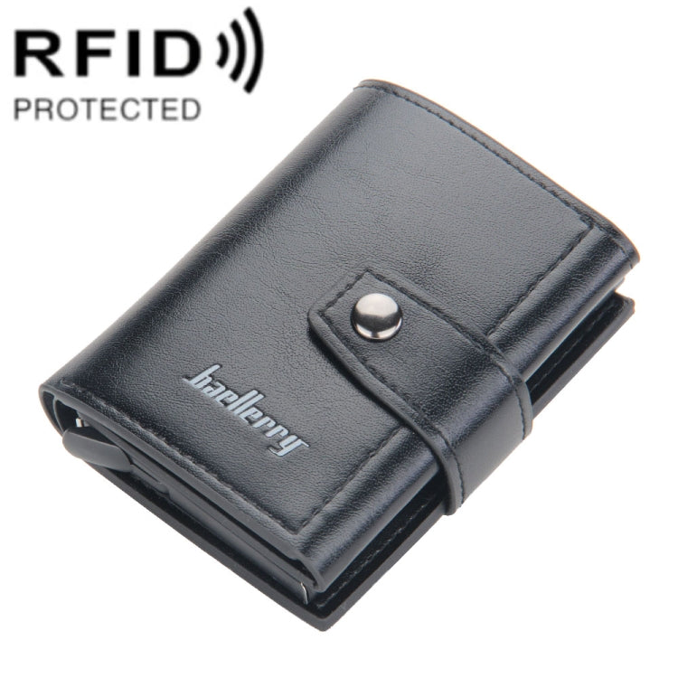 Baellerry RFID Anti-Theft Automatic Pop-Up Card Wallet Buckle Metal Aluminum Shell Card Holder