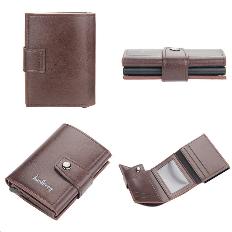 Baellerry RFID Anti-Theft Automatic Pop-Up Card Wallet Buckle Metal Aluminum Shell Card Holder