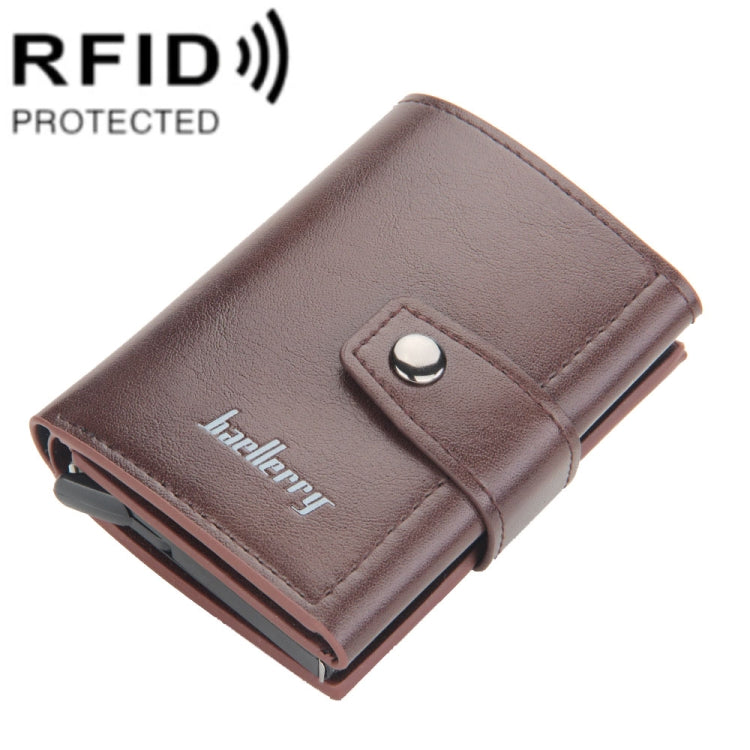 Baellerry RFID Anti-Theft Automatic Pop-Up Card Wallet Buckle Metal Aluminum Shell Card Holder