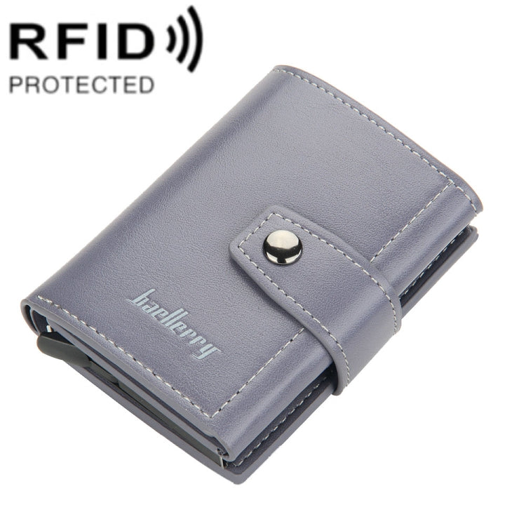 Baellerry RFID Anti-Theft Automatic Pop-Up Card Wallet Buckle Metal Aluminum Shell Card Holder