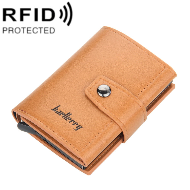 Baellerry RFID Anti-Theft Automatic Pop-Up Card Wallet Buckle Metal Aluminum Shell Card Holder