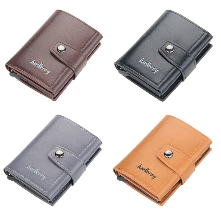 Baellerry RFID Anti-Theft Automatic Pop-Up Card Wallet Buckle Metal Aluminum Shell Card Holder