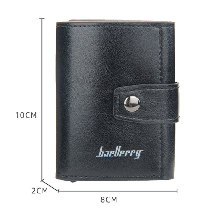 Baellerry RFID Anti-Theft Automatic Pop-Up Card Wallet Buckle Metal Aluminum Shell Card Holder