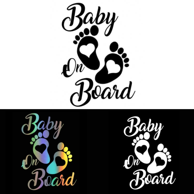 10pcs Baby On Board Warning Car Sticker Reflective Scratch Body Sticker