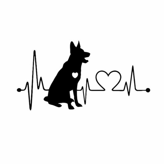 10pcs German Shepherd Cartoon Animal Car Sticker