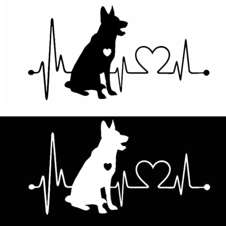 10pcs German Shepherd Cartoon Animal Car Sticker