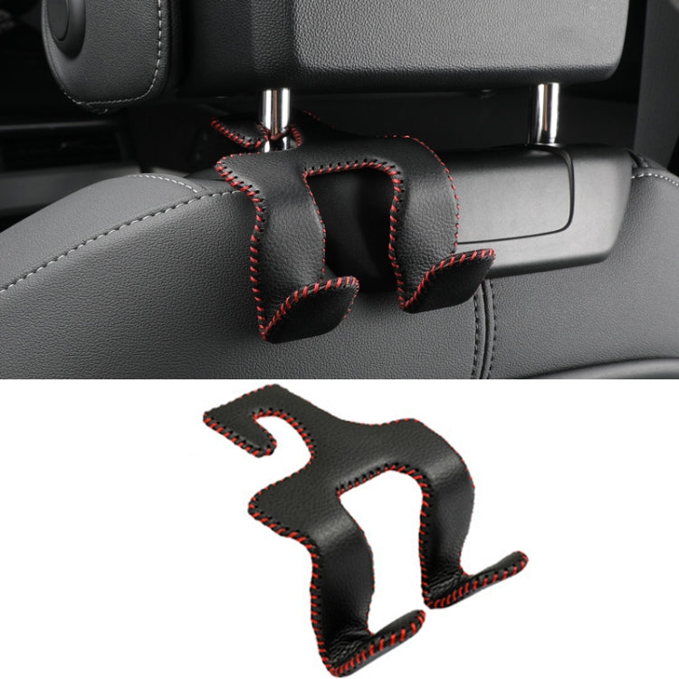 Car Double Hook Stainless Steel Rear Headrest Mobile Phone Holder