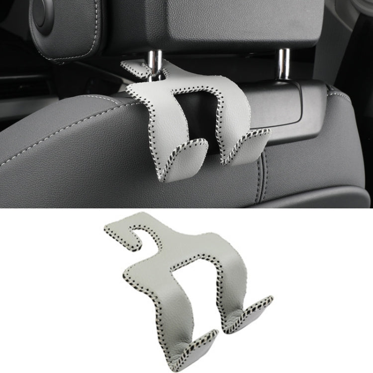 Car Double Hook Stainless Steel Rear Headrest Mobile Phone Holder