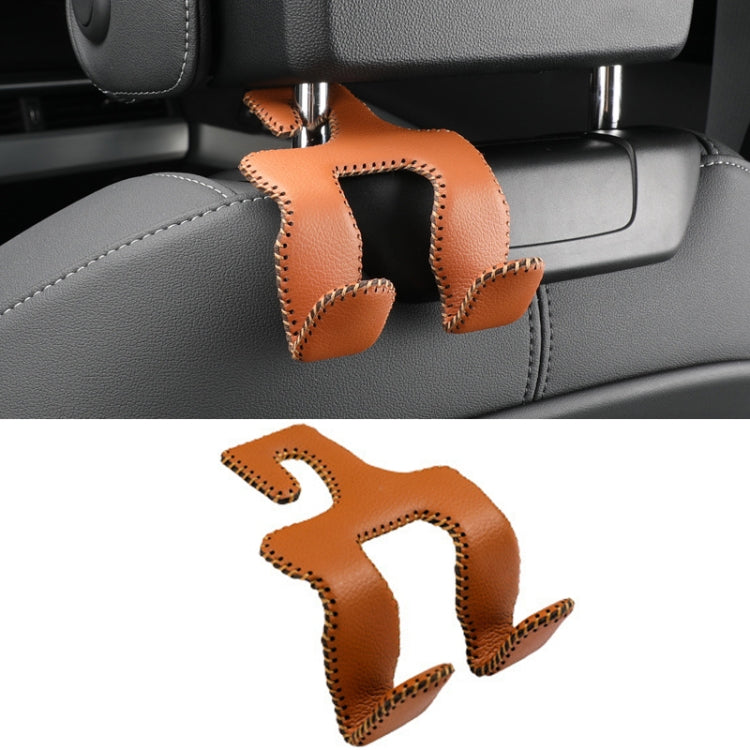 Car Double Hook Stainless Steel Rear Headrest Mobile Phone Holder
