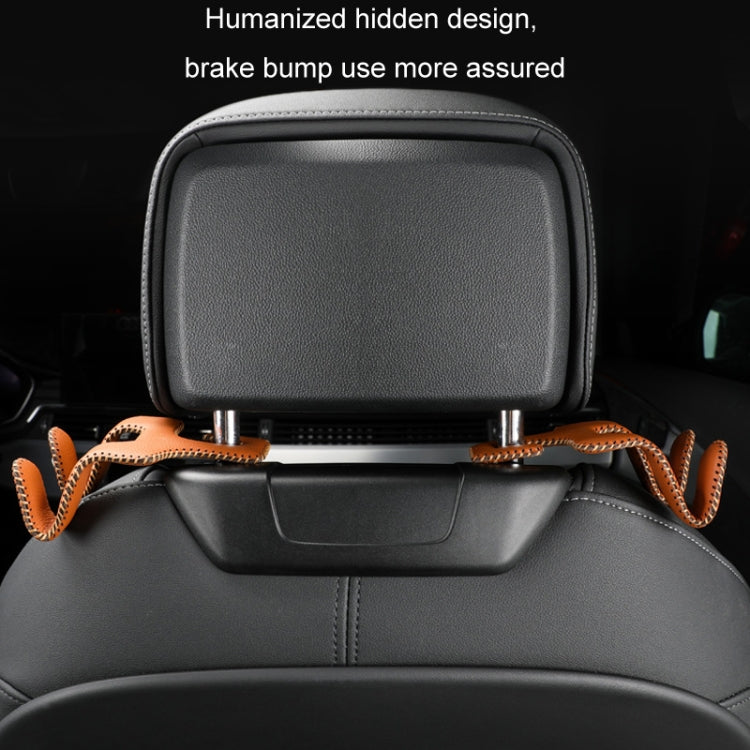 Car Double Hook Stainless Steel Rear Headrest Mobile Phone Holder