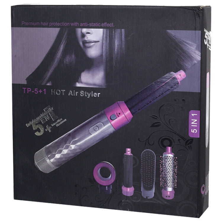 5 In 1 Hot Air Comb Automatic Curling Iron Curling & Straightening Hair Styling Comb Hair Dryer
