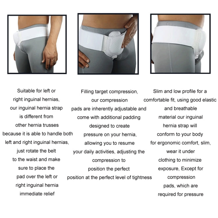 Adult Hernia Belt Groin Protection Belt, White, Black, Skin Color