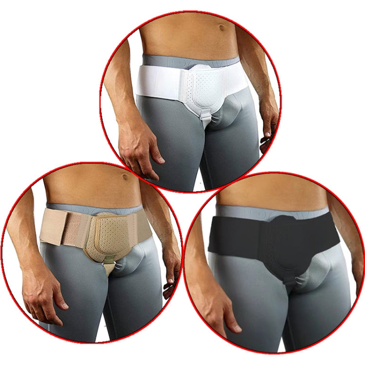 Adult Hernia Belt Groin Protection Belt, White, Black, Skin Color