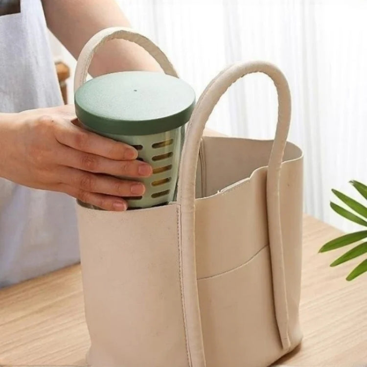 600ml Fruit and Veggie Snack Cup with Lid and Fork Airtight Leak-proof Salad Box