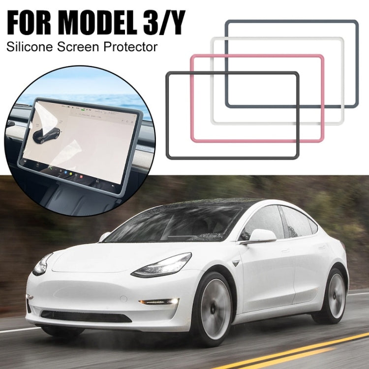 For Tesla Model3/Y Screen Bumper Protective Cover Silicone Frame