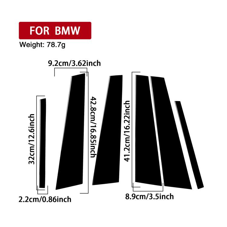 For BMW 3 Series G20 Universal B-pillar Decorative Sticker for Left and Right Drive