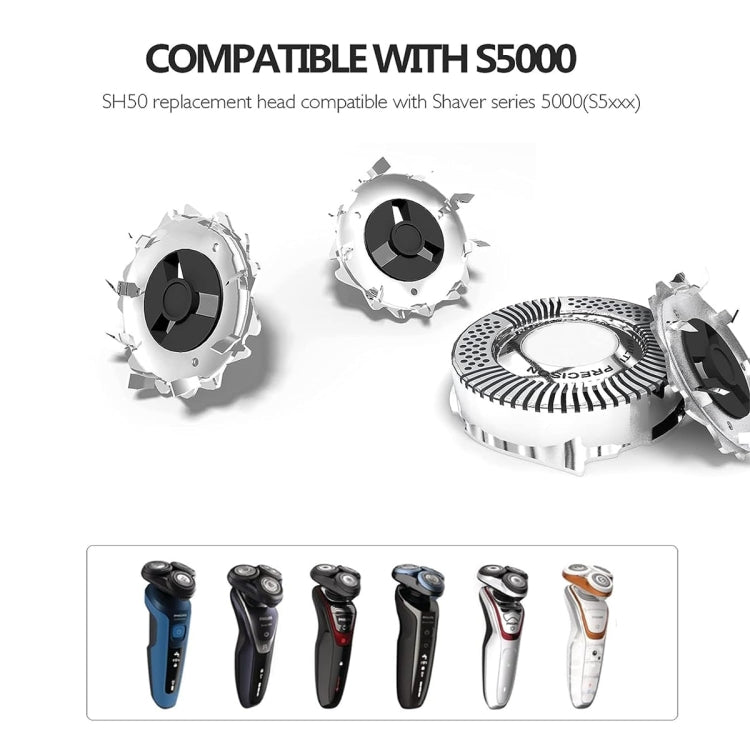 For Philips Electric Shaver S5000 Series SH50 Replacement Blade Head Integral Three Head