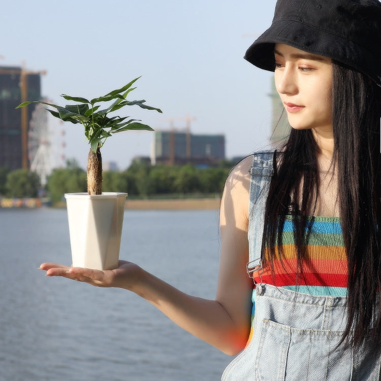 Diamond-shaped Automatic Water-absorbing Lazy Flower Pot Green Plant Plastic Pot