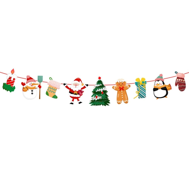 Christmas Alphabet Pull Flag Holiday Party Venue Decoration