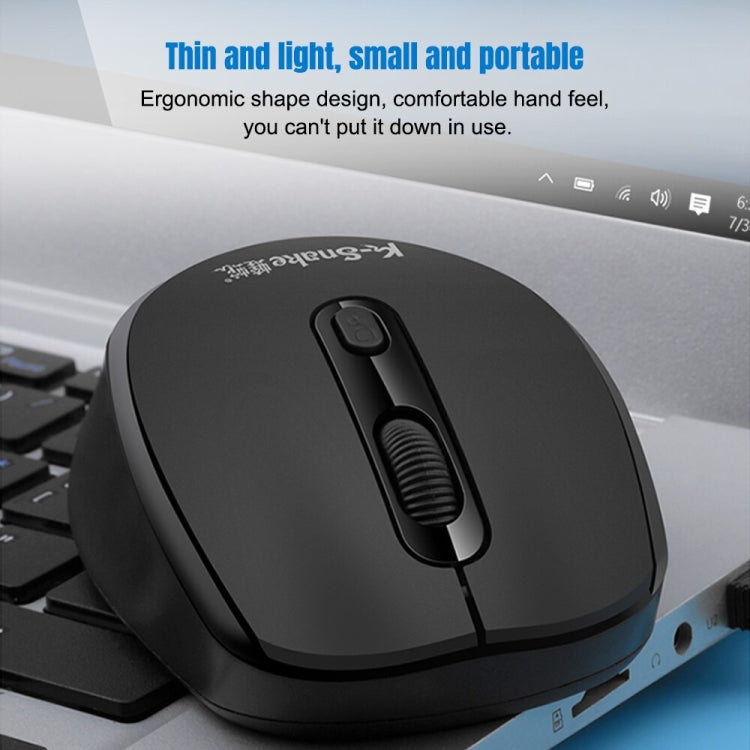 K-Snake WK800 Wireless 2.4G Keyboard Mouse Set Tabletop Computer Notebook Business Office House Use