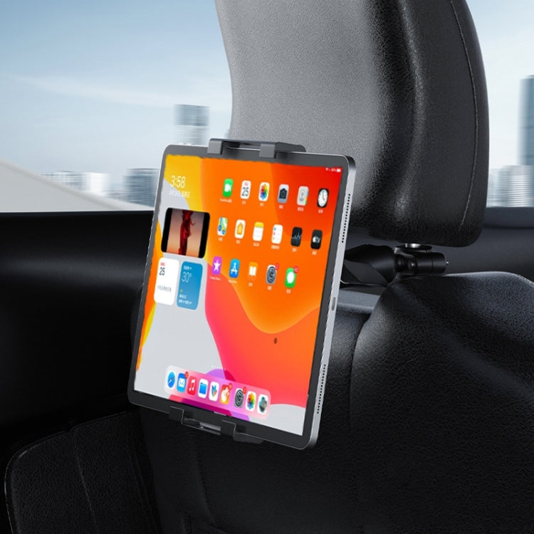 Car Rear Seat Folding Stretchable Headrest Tablet Bracket