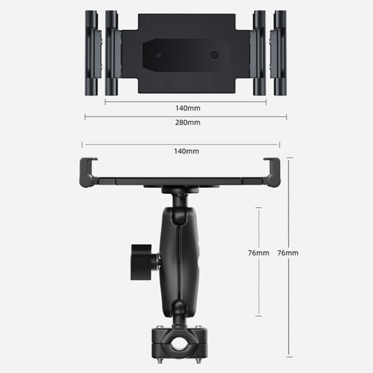 Car Rear Seat Folding Stretchable Headrest Tablet Bracket