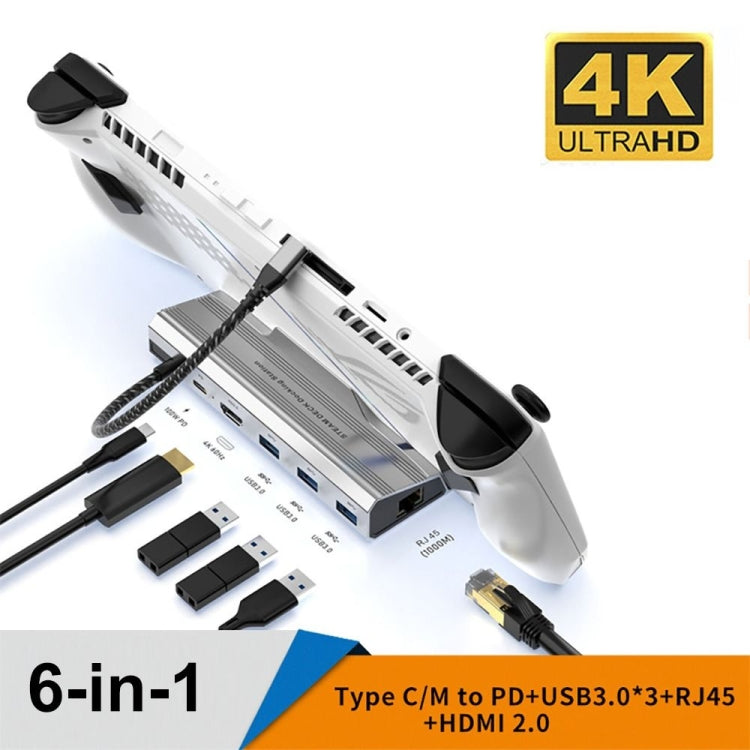 For ASUS ROG Ally 100W PD Charging Game Console Stand Multifunctional USB 3.0 Docking Station