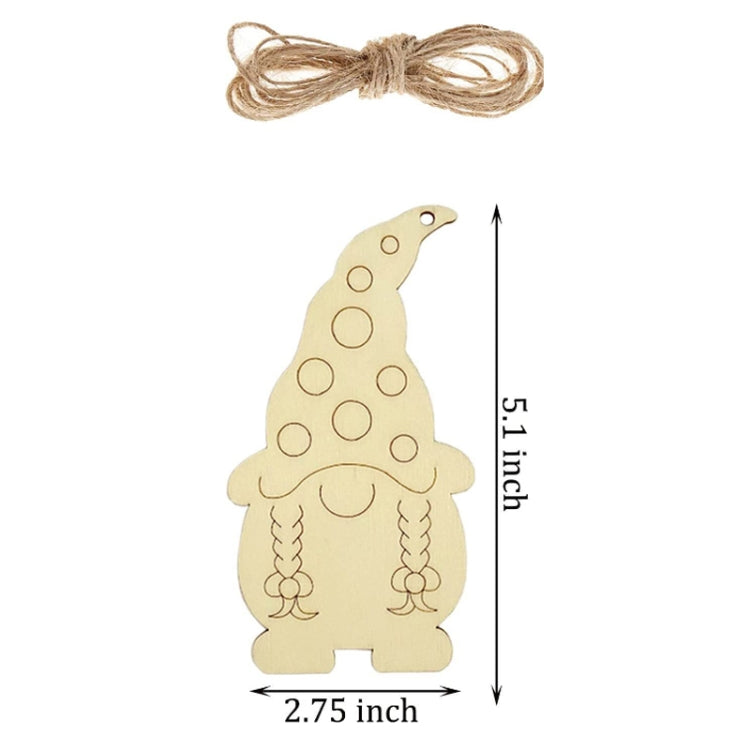 Christmas Tree DIY Painting Wooden Dwarf Elf Hanging Decorations