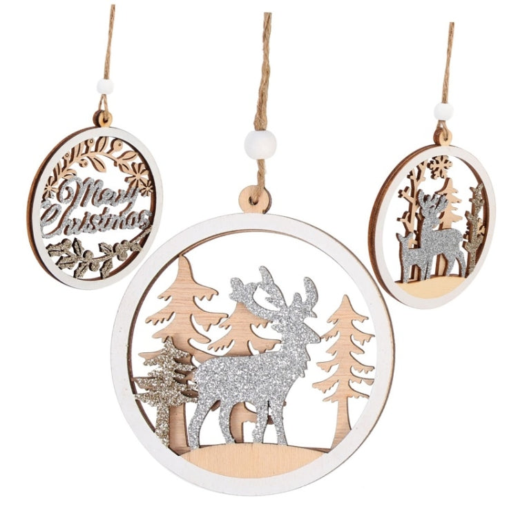 Christmas Party Decoration Wooden Pendants
