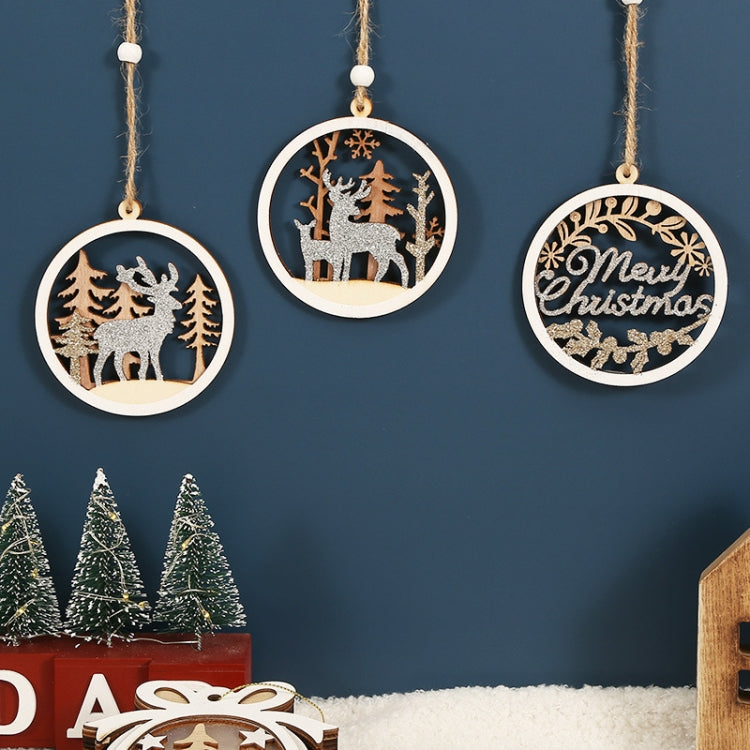 Christmas Party Decoration Wooden Pendants
