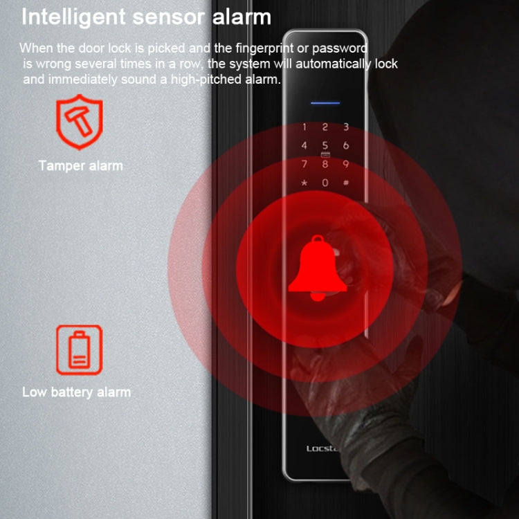 Wifi Fingerprint Lock Home Security Door Password Lock Supports APP Remote Unlocking