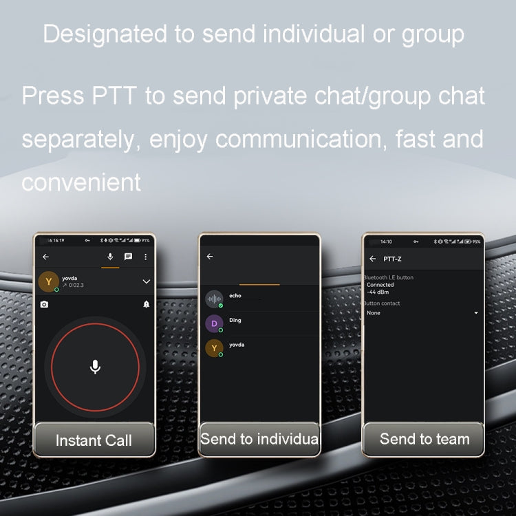For ZELLO Wireless Bluetooth Push Button Car Riding Transmitter