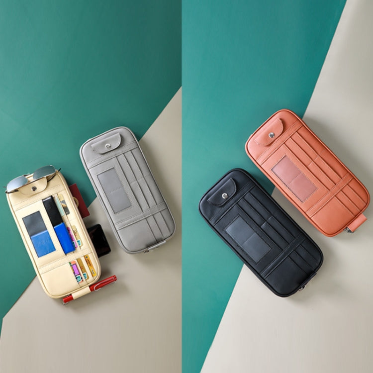 Car Driver License Storage Bag Sun Visor Sunglasses Card Holder