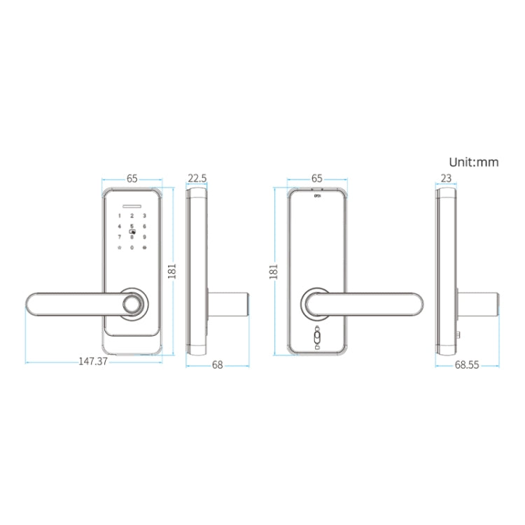 C89 Smart Fingerprint Password Lock Home Indoor Door TUYA System Lock