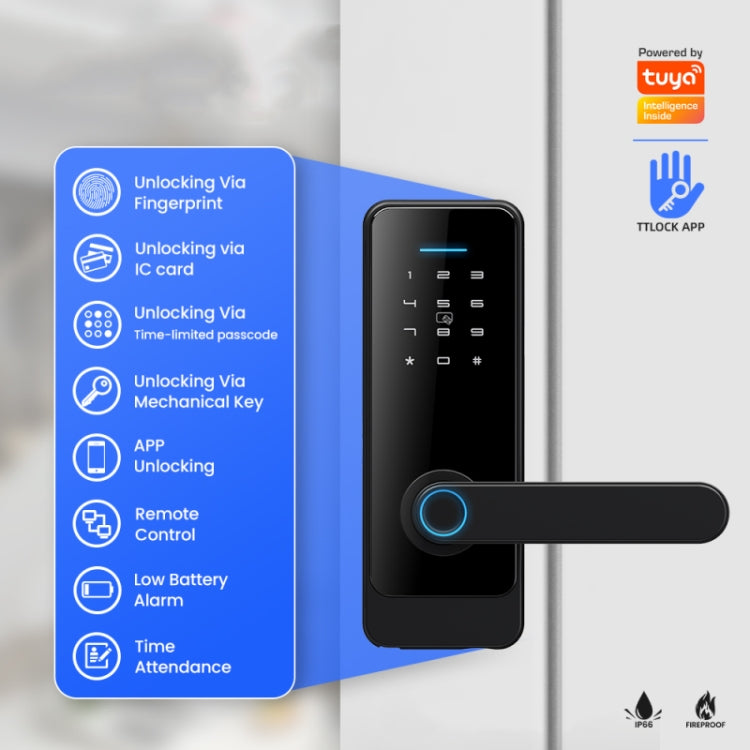 C89 Smart Fingerprint Password Lock Home Indoor Door TUYA System Lock