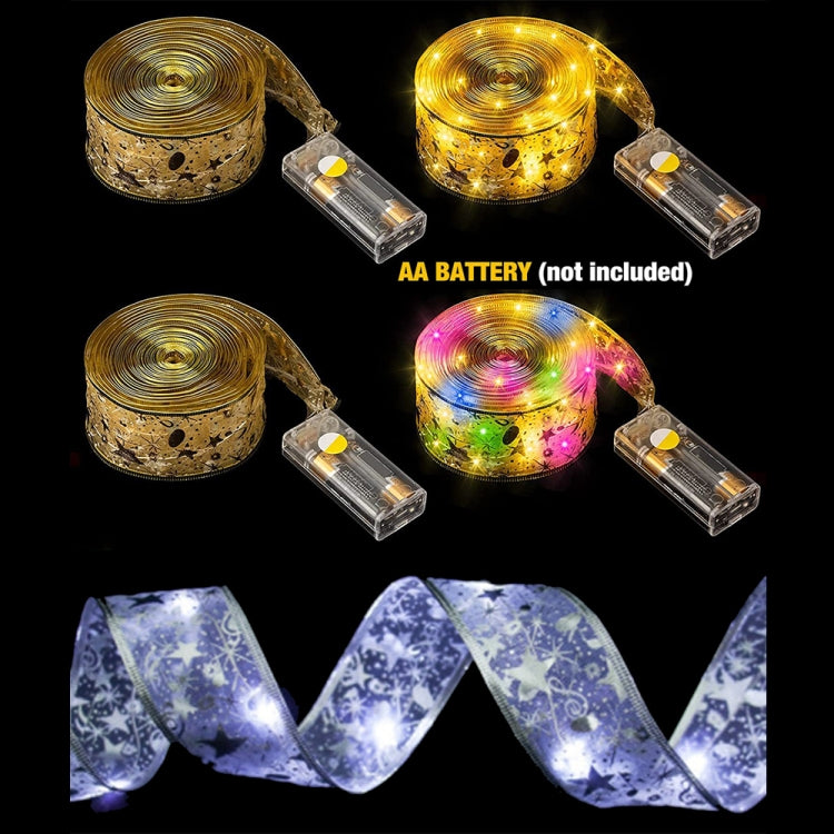 LED Christmas Tree Decoration Bronzing Ribbon Lights