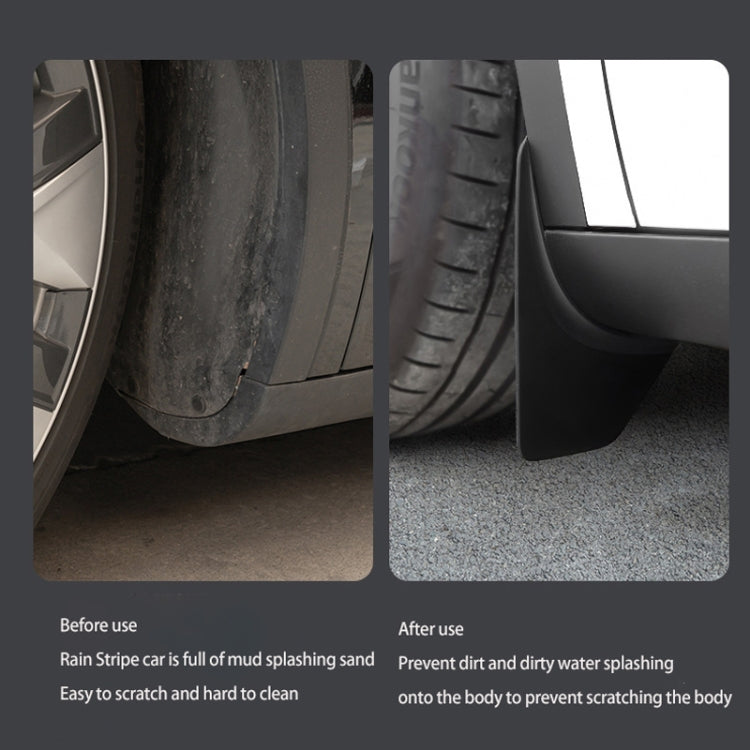 4pcs /Set Splash Guards Matte Fender No Drilling Required Upgraded PP Material