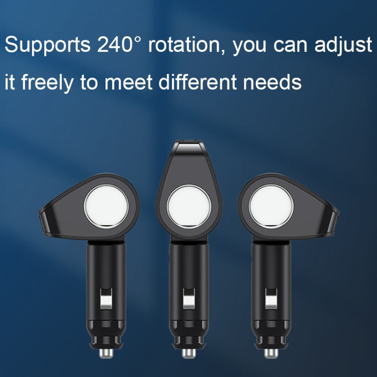 SHUNWEI SD-1920 120W PD18W+5A 3-Port USB Car Multifunctional Rotatable Fast Charger