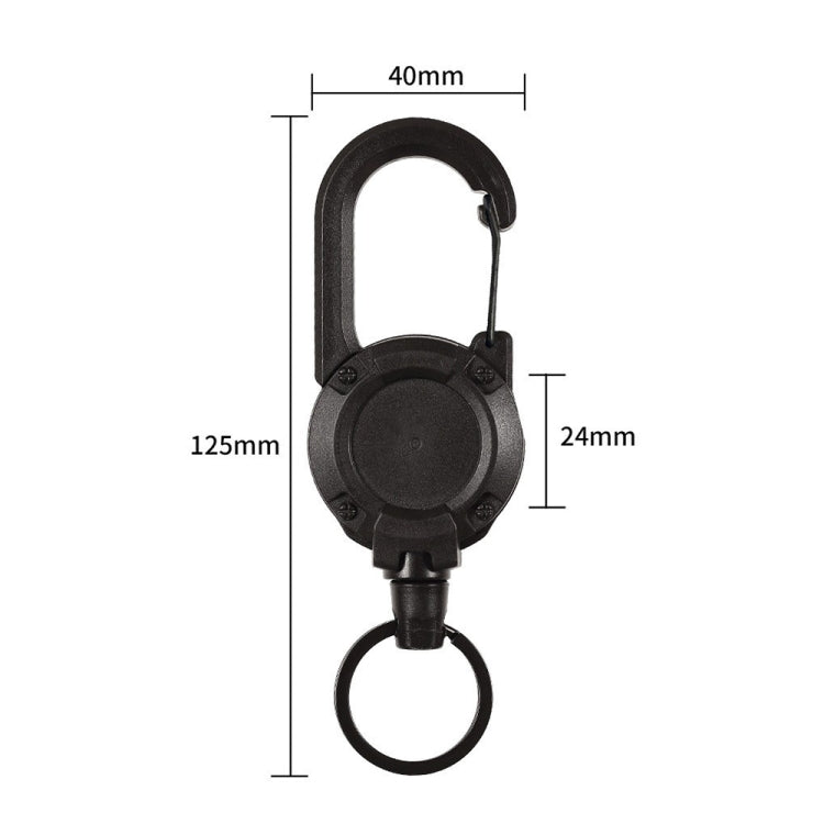 Flexible Climbing Backpack Buckle Retractable Pull Badges Reel Sports Keychain