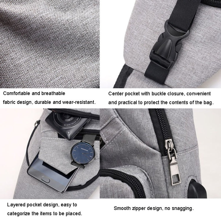 MeiJieLuo Simple Men Chest Bag Sports Youth Shoulder Crossbody Bag