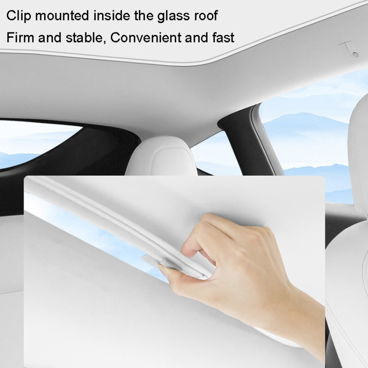 For Tesla Model Y Ice Crystal Sunshade Car Roof Front And Rear Sunroof Shade