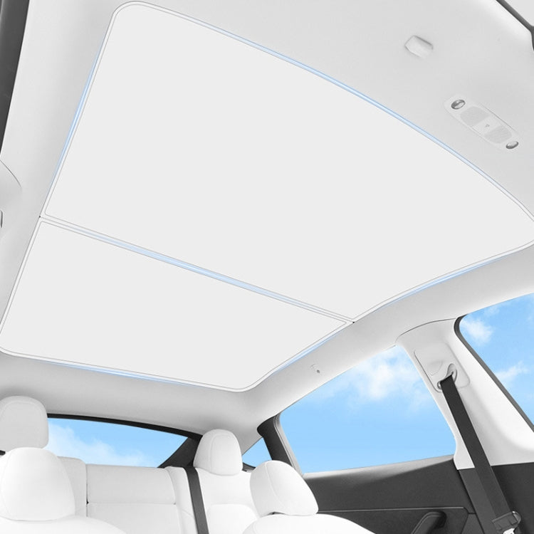 For Tesla Model Y Ice Crystal Sunshade Car Roof Front And Rear Sunroof Shade