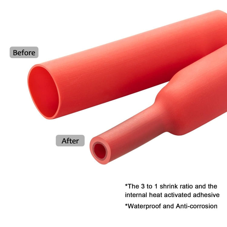 8AWG 3/8" Stud Ring Terminal Solder Cable Bare Copper Hole with Heat Shrink