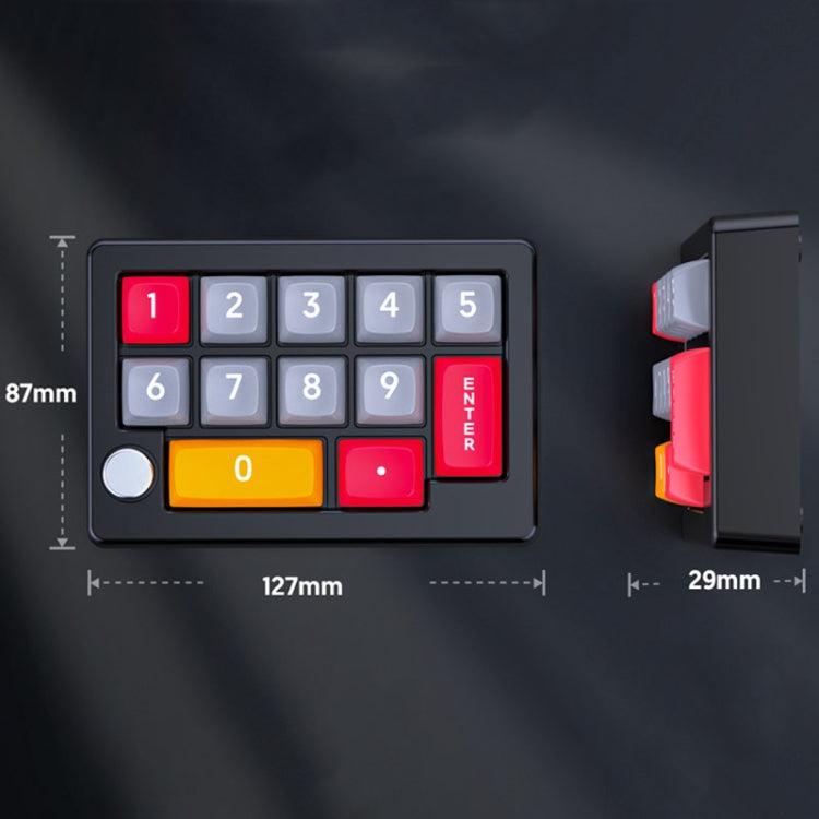 MKESPN 13 Keys RGB Multi-Function Macro Programming Mechanical Keypad Wired With Knob Keyboard
