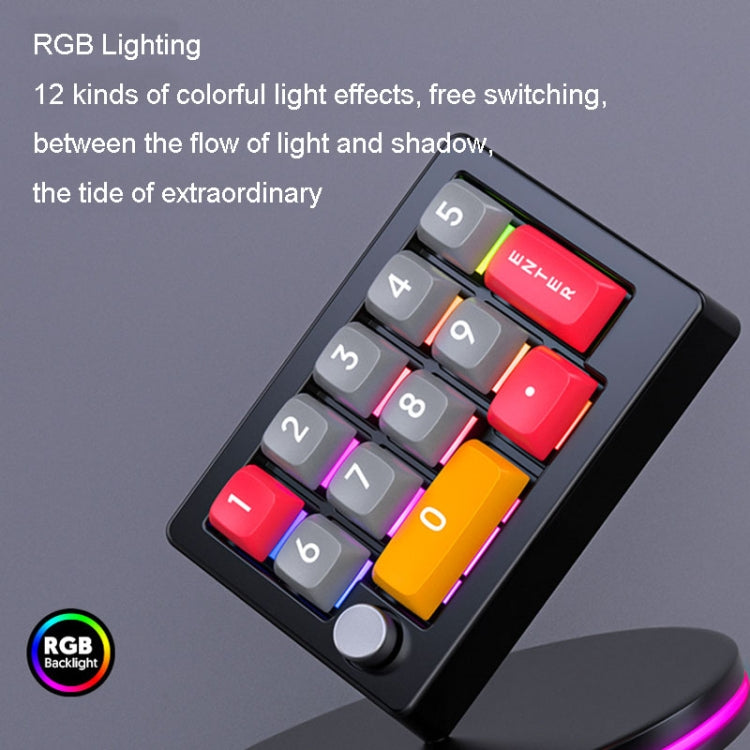 MKESPN 13 Keys RGB Multi-Function Macro Programming Mechanical Keypad Wired With Knob Keyboard
