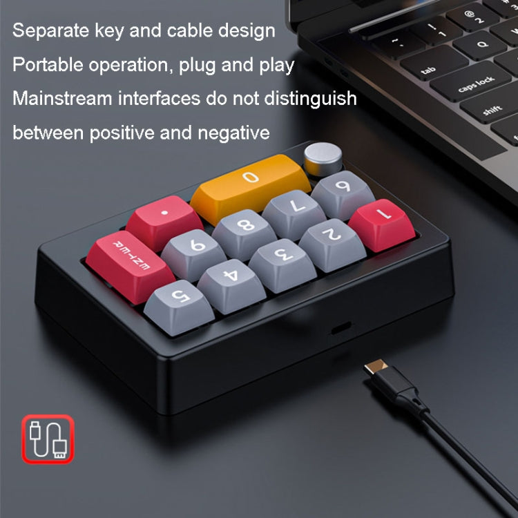 MKESPN 13 Keys RGB Multi-Function Macro Programming Mechanical Keypad Wired With Knob Keyboard
