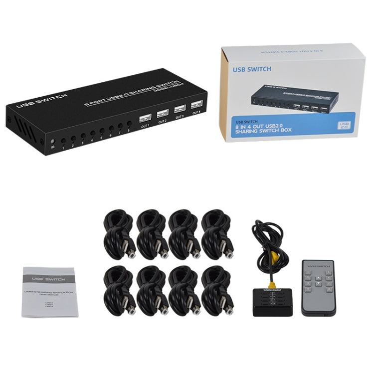 FJGEAR FJ-U804 8 In 4 Out USB2.0 Sharing Switch Extender