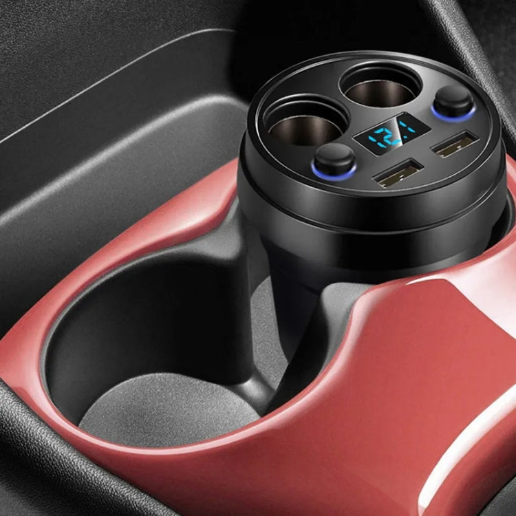 Cup Car Charger Dual USB Corded Cigarette Lighter Mobile Phone Charger
